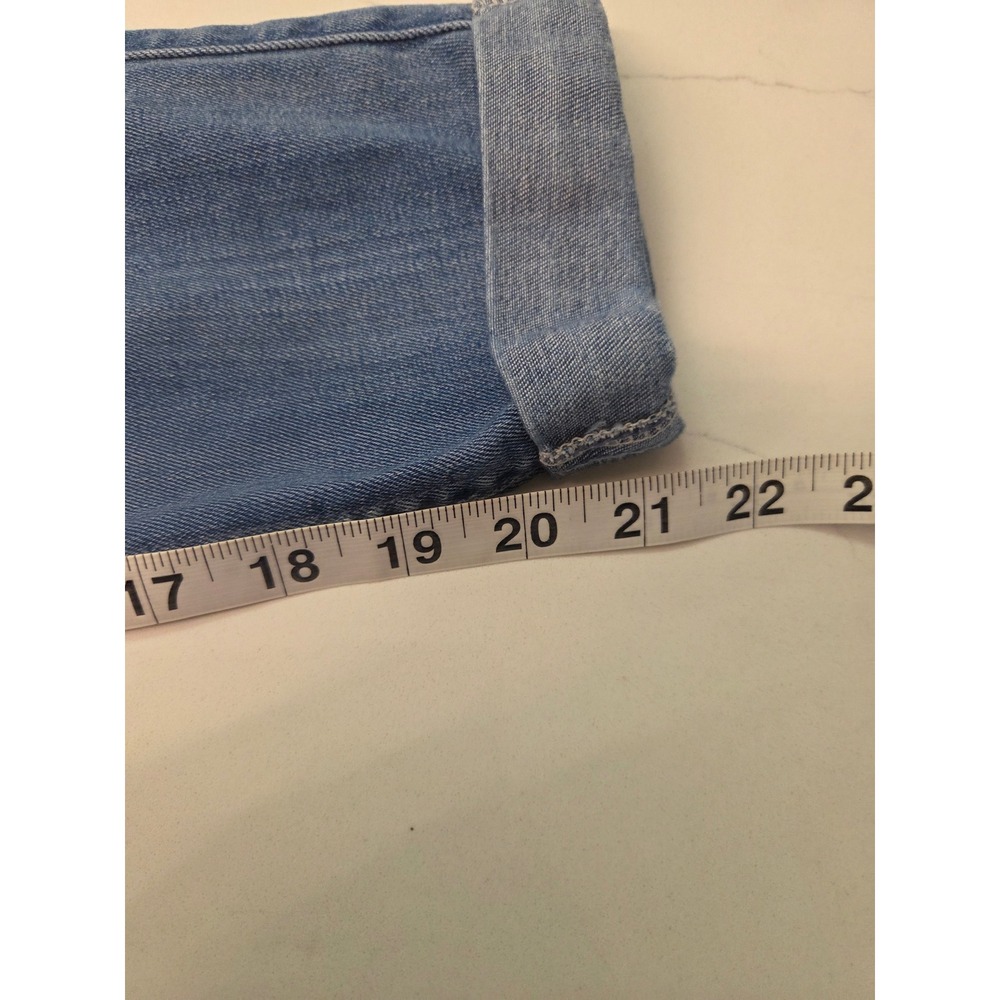 7 For All Mankind The Skinny Crop & Roll Medium Wash Stretch Jeans Size 25 - Picture 10 of 10